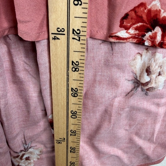 New Torrid Floral Print Smocked Long Sleeve Blouse size 1X Pink - Picture 9 of 9